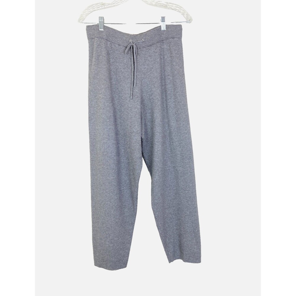 Mod Ref Women's Knit Pants Size XL Gray Drawstring Waist Straight Leg Lounge